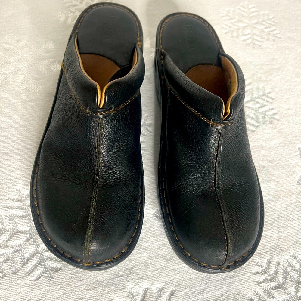 Born - Women’s Clog shoe, Sz. 10, brown, Leather, Super comfortable, open back
